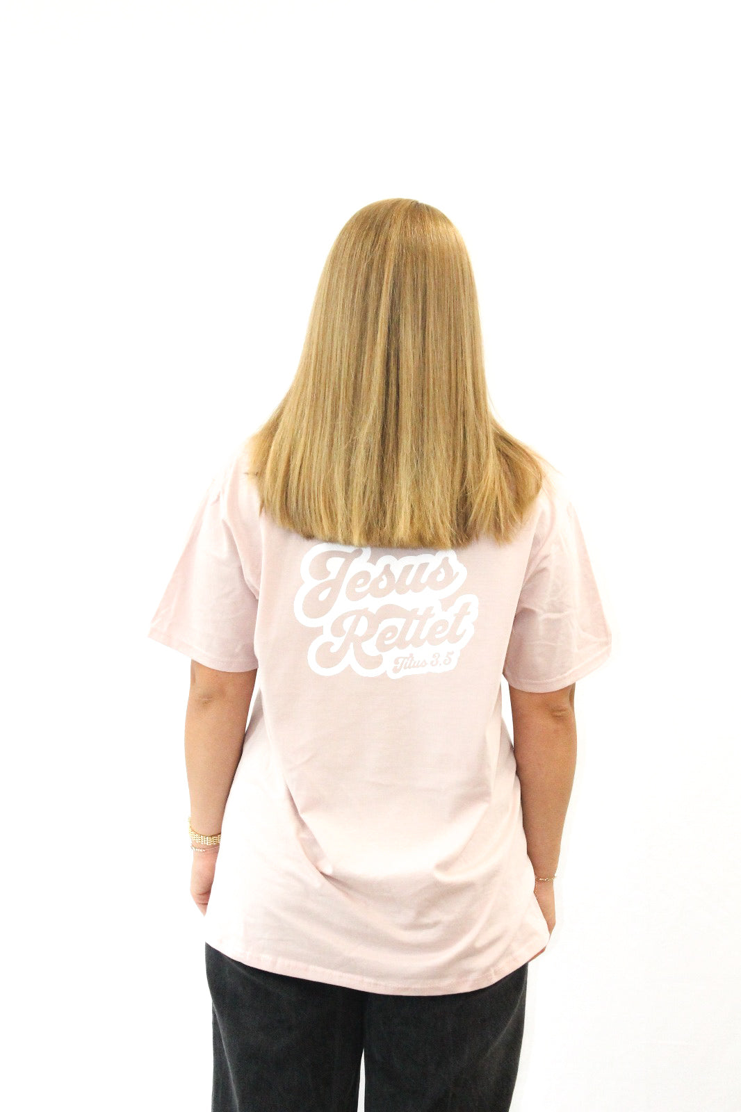 Jesus Saves T-Shirt Soft Pink 