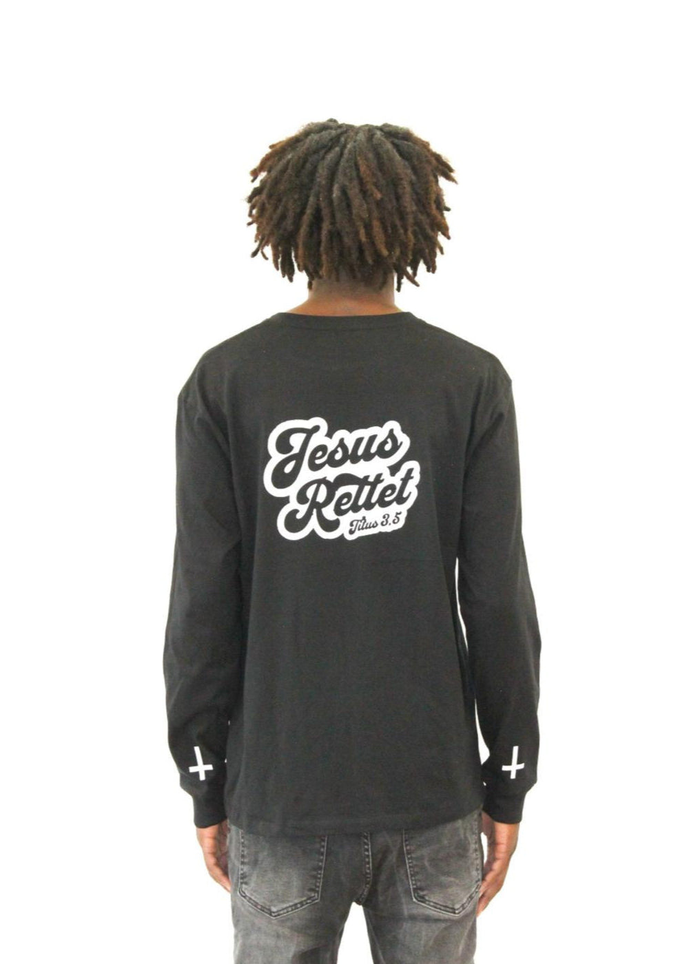Jesus Saves Long Sleeve T-Shirt Black 